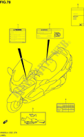 ETICHETTA (AN650L4 E02) per Suzuki BURGMAN 650 2014