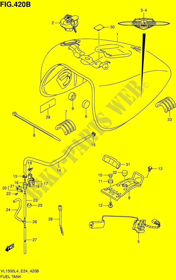 SERBATOIO DI CARBURANTE (VL1500BL4 E24) per Suzuki INTRUDER 1500 2014