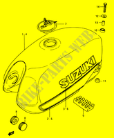 SERBATOIO CARBURANTE (GSX750ESD) per Suzuki GSX-E 750 1984