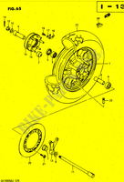 RUOTA POSTERIORE (MODELLO G ~F.NO.103764) per Suzuki CAVALCADE 1400 1988