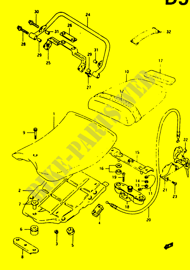 SEDILE (MODELLO R) per Suzuki RG 125 1992