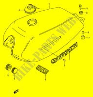 SERBATOIO CARBURANTE (MODELLO T P9) per Suzuki AP 100 1997