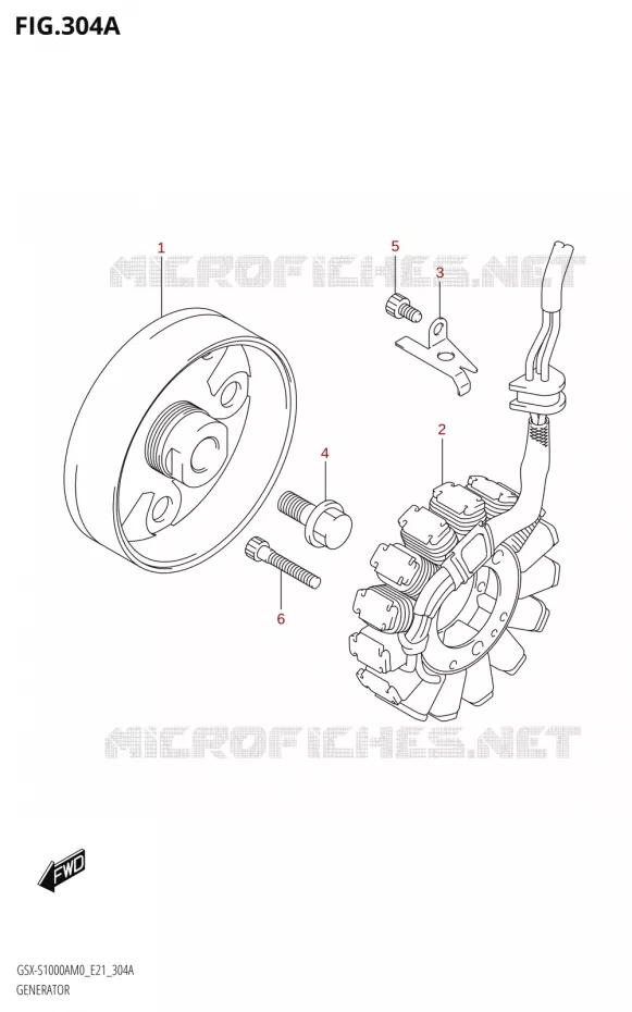 ALTERNATORE Suzuki MOTO 1000 GSX-S 2020  GSX-S1000A M0 / GSX-S1000ZA M0 (E21)