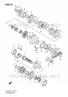 TRASMISSIONE MOTORE/TRASMISSIONNE 125 suzuki-motocicli RM 2008 2064000035