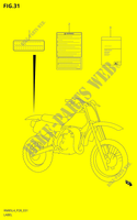 ETICHETTA (RM85LL4 P28) per Suzuki RM 85 2014