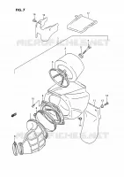 FILTRO ARIA (MODELLO N) MOTORE/TRASMISSIONNE 125 suzuki-motocicli RM 1992 DP022915