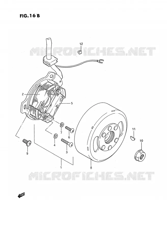 MAGNETE (E16) Suzuki MOTO 50 PV 1999  PV50X(E15)