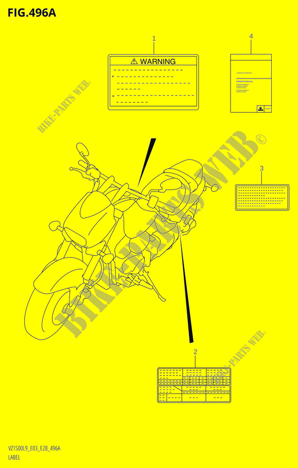 ETICHETTA (E03,E33) per Suzuki BOULEVARD 1500 2019
