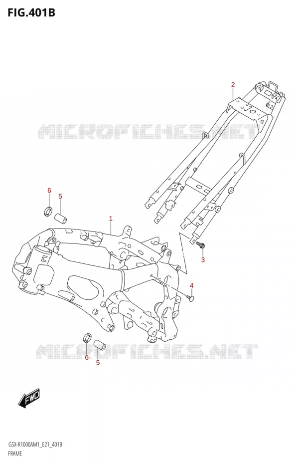 TELAIOGSX-R1000RA,GSX-R1000RZA) Suzuki MOTO 1000 GSX-R 2021  GSX-R1000A M1 /​ GSX-R1000ZA M1