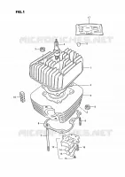 CILINDRO per Suzuki PV 50 1999