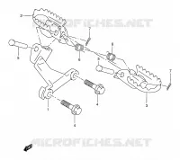 POGGIAPIEDE per Suzuki DR-Z 250 2002