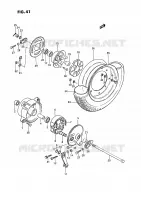 RUOTA POSTERIORE per Suzuki PV 50 1999
