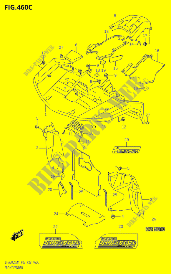 PARAFANGO ANTERIORE0XP:P03,P33) per Suzuki KINGQUAD 500 2021