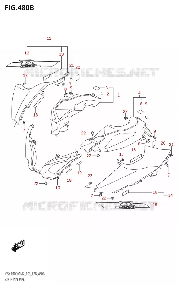 PRESA D'ARIAPE (GSX-R1000RA) Suzuki MOTO 1000 GSX-R 2022  GSX-R1000A M2 (E03 E28)