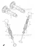 ALBERO A CAMME   VALVOLA per Suzuki DR-Z 250 2002