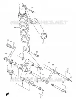 AMMORTIZZATORE POSTERIORE per Suzuki DR-Z 250 2002