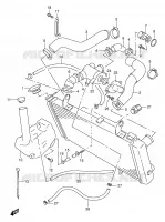 RADIATORE TUBO per Suzuki TL-S 1000 2000