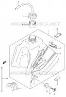 SERBATOIO CARBURANTE (MODELLO K1) per Suzuki DR-Z 250 2002