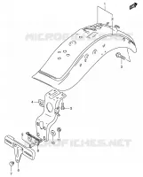 PARAFANGO POSTERIORE (MODELLO K4) per Suzuki INTRUDER 1400 2006