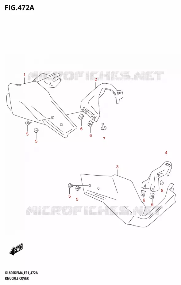 PROTETTORI DI MANI Suzuki MOTO 800 V-STROM 2024  DL800DERC M4 (E21)