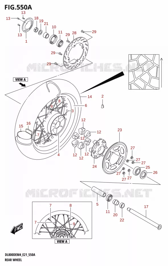 RUOTA POSTERIORE Suzuki MOTO 800 V-STROM 2024  DL800DERC M4 (E21)