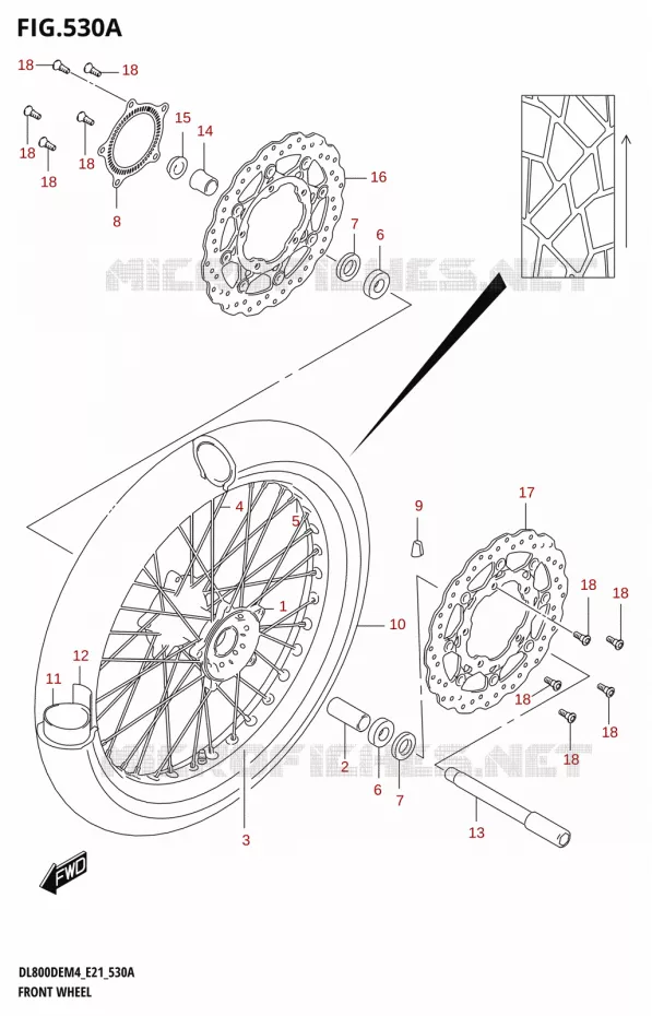 RUOTA ANTERIORE Suzuki MOTO 800 V-STROM 2024  DL800DEUC M4 (E21)
