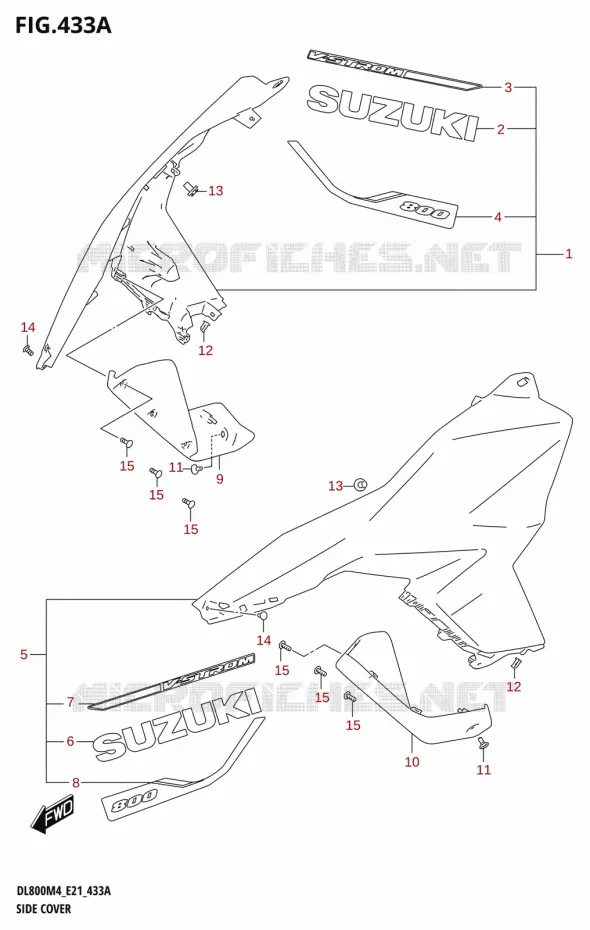 CARENATURA POSTERIORE Suzuki MOTO 800 V-STROM 2024  DL800RQ M4 (E21)
