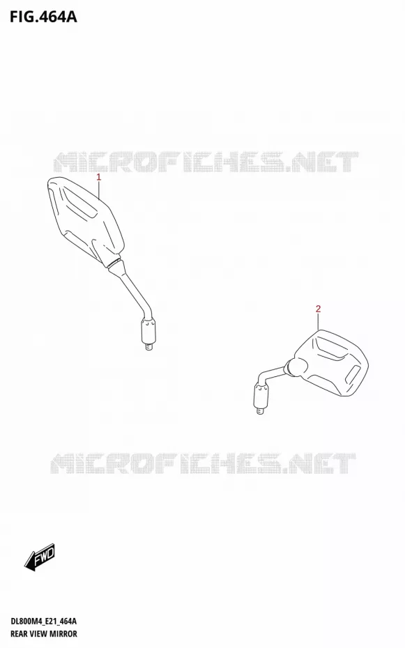 SPECCHIO POSTERIORE Suzuki MOTO 800 V-STROM 2024  DL800RQ M4 (E21)