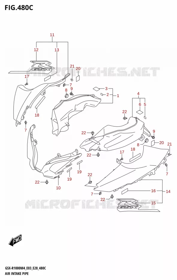 PRESA D'ARIA (GSX-R1000RZA) Suzuki MOTO 1000 GSX-R 2024  GSX-R1000A M4 E03 E28 E33
