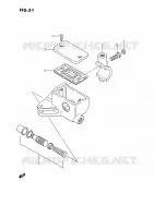 CILINDRO PRINCIPALE FRENO ANTERIORE (MODELLO H/J) per Suzuki INTRUDER 1400 1987