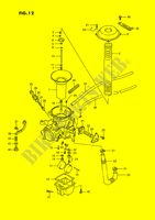 CARBURATORE (REAR) (MODELLO H/J/K/L/M/N/P/R) per Suzuki INTRUDER 1400 1995