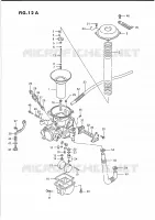 CARBURATORE (REAR) (MODELLO S) per Suzuki INTRUDER 1400 1987