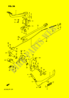CAVALLETTO LATERALE   PEDALE DEL FRENO POSTERIORE  (VS750GLF/GLFG/GLPG,~F.NO.100209) per Suzuki INTRUDER 750 1989