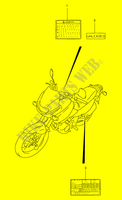 ETICHETTA (MODELLO V/W/X/Y) per Suzuki FREEWIND 650 2001