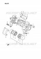 PINZA FRENO POSTERIORE (MODELLO H/J/K/L/M/N) per Suzuki INTRUDER 1400 1987
