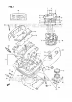 TESTA CILINDRO (FRONT) per Suzuki INTRUDER 1400 1987