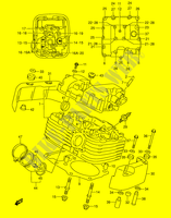 TESTA CILINDRO (REAR) (MODELLO K1/K2/K3/K4) per Suzuki INTRUDER 1500 1999