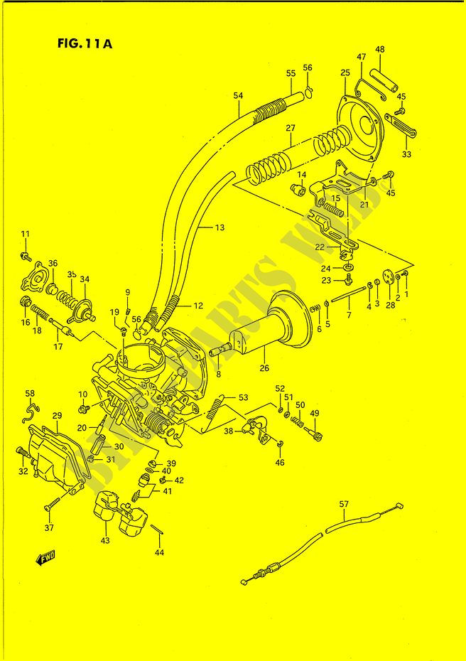 CARBURATORE (FRONT) (MODELLO S) per Suzuki INTRUDER 1400 1988
