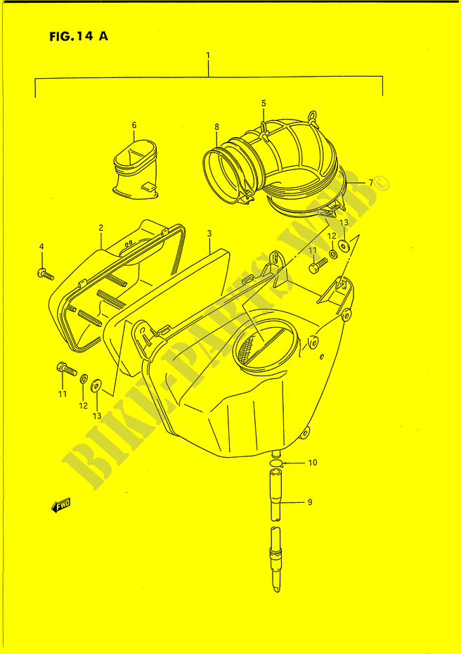 FILTRO ARIA (REAR) (MODELLO S) per Suzuki INTRUDER 1400 1993