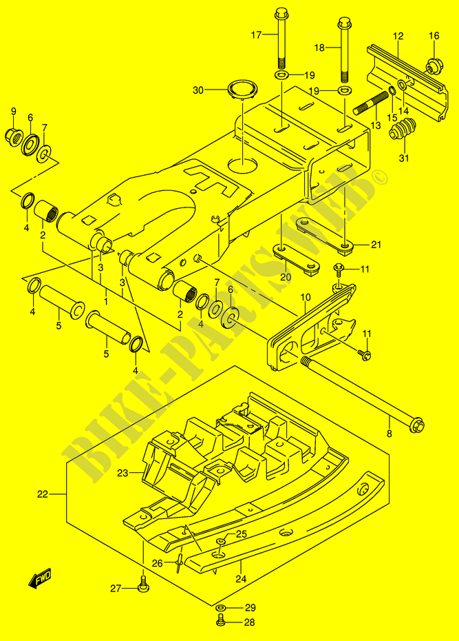 FORCELLONE (MODEL K4/K5/K6/K7) per Suzuki QUADSPORT 400 2004