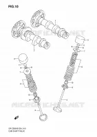 ALBERO A CAMME   VALVOLA per Suzuki DR-Z 250 2006