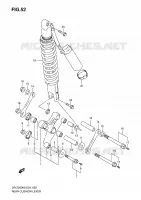 AMMORTIZZATORE POSTERIORE per Suzuki DR-Z 250 2006