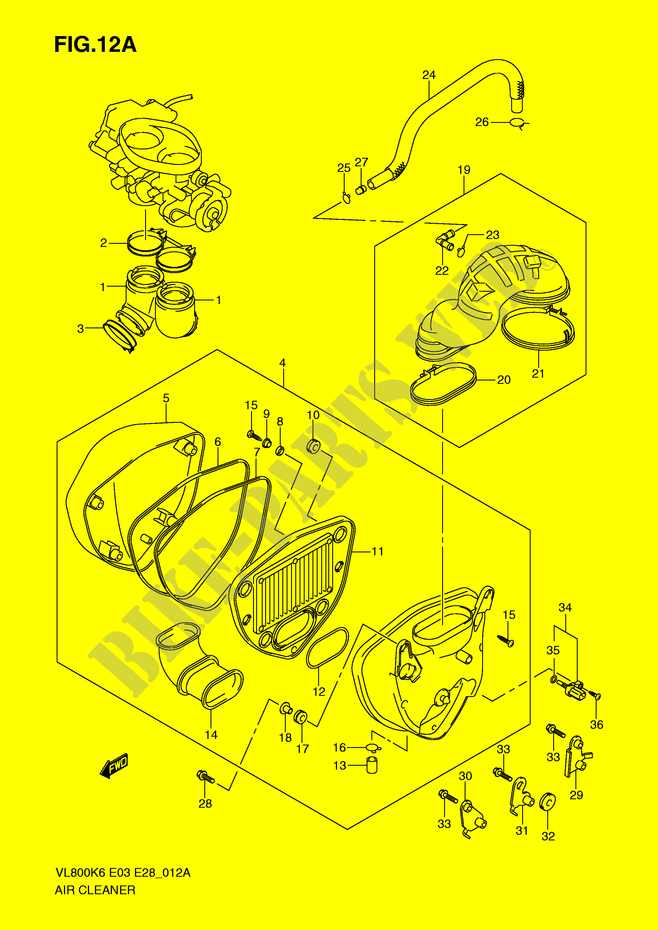FILTRO DELL'ARIA (MODEL K9/L0) per Suzuki INTRUDER 800 2009