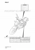 ETICHETTA (MODEL K9) per Suzuki GLADIUS 650 2010