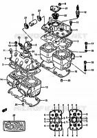 CILINDRO MOTORE/TRASMISSIONNE 500 suzuki-motocicli RG 1986 DP010242