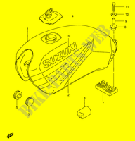 SERBATOIO CARBURANTE (MODELLO R P37) per Suzuki GS 125 1985