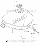 SERBATOIO CARBURANTE (MODELLO R/S/T) per Suzuki GS-E 500 1994