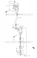 CILINDRO PRINCIPALE POSTERIORE (GSF1200SAV) per Suzuki BANDIT 1200 1998