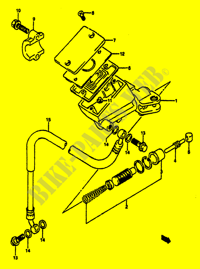 CILINDRO PRINCIPALE FRIZIONE (E18,E39E per Suzuki GSX-R 1100 1992