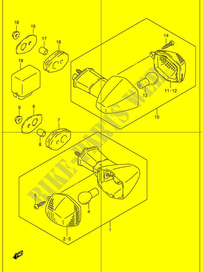 INDICATORE (GSF1200K1/K2/K3/K4/ZK4/K5/ZK5) per Suzuki BANDIT 1200 2003